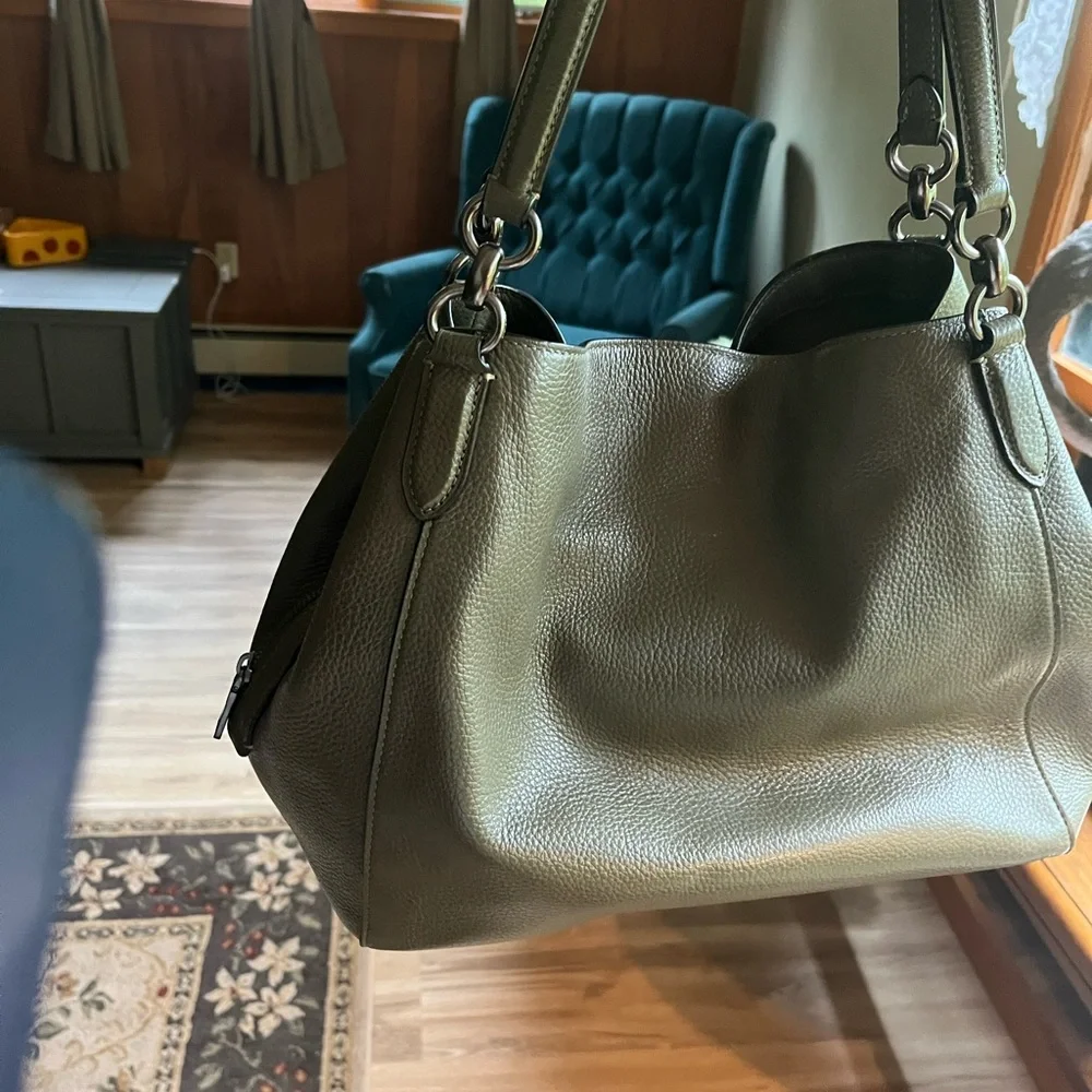 Coach Olive Green Shoulder Bag - Picture 3 of 8
